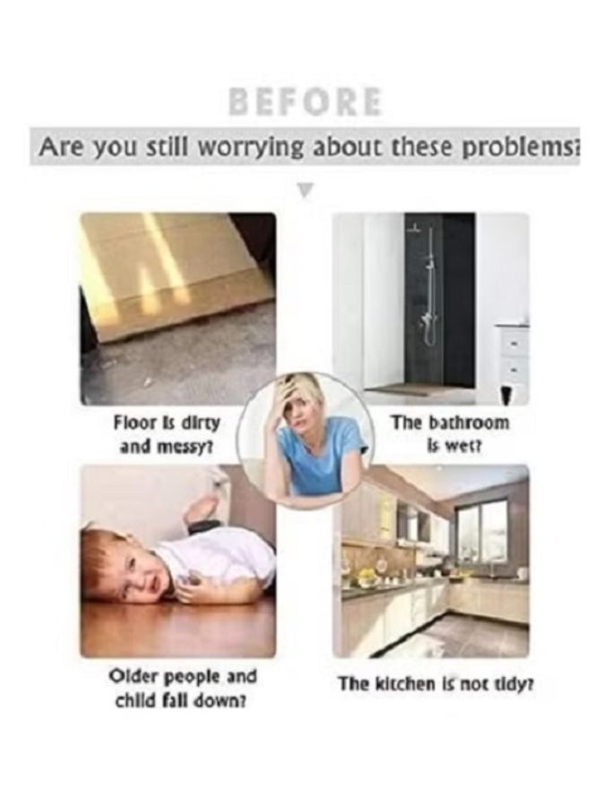 MunKan 2-pcs Kitchen Rug Mat Set-Cushioned Anti-Fatigue Runner Floor Comfort mats-kitchen mat Set-Help relieve pressure while cooking-Non-slip Mat for all Rooms & Kitchen, store and much more.. ( Colorful Marble ) - Image 3